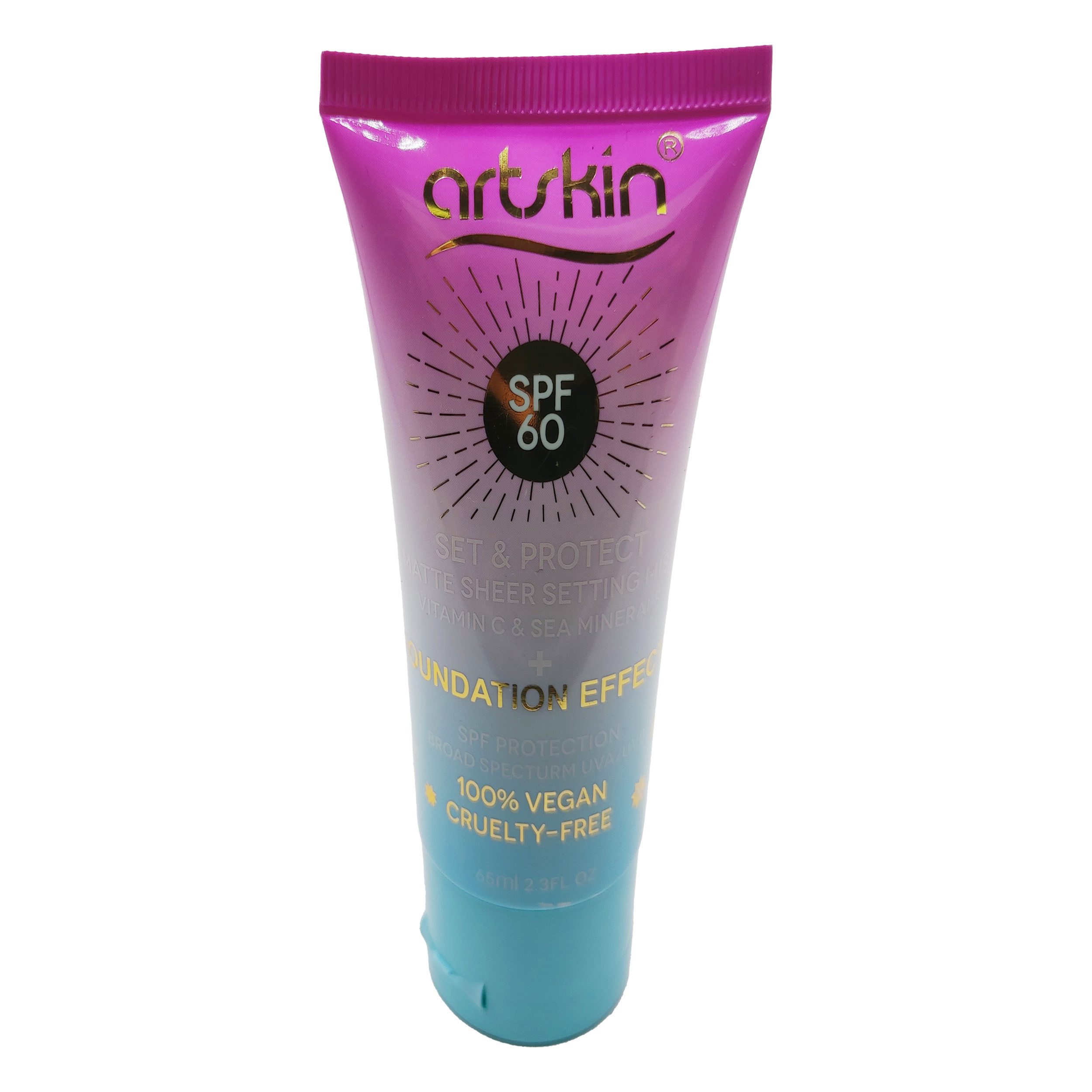 کرم ضد آفتاب بدون رنگ آرتاسکین SPF 60 مدل VEGAN مناسب انواع پوست حجم 65 میلیلیتر کرم ضد آفتاب بدون رنگ آرتاسکین SPF 60 مدل VEGAN مناسب انواع پوست حجم 65 میلیلیتر