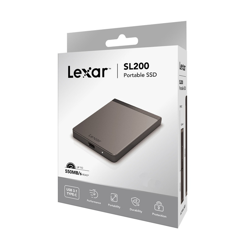 اس اس دی اکسترنال لکسار مدل SL200 ظرفیت 512 گیگابایت رابط USB 3.1 Gen1