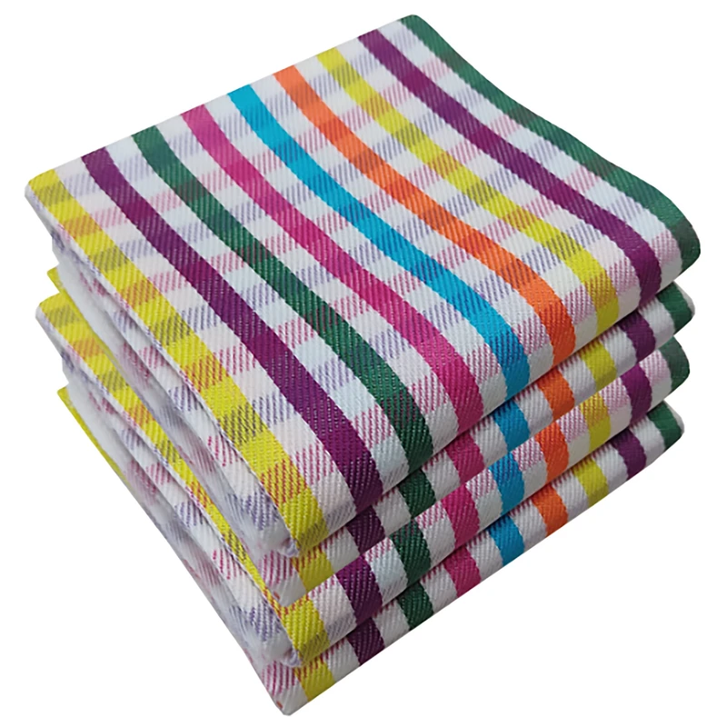 دستمال نظافت خانه و آشپزخانه ویسکوز نساجی دُر هنر یزد مدل گندمینه بسته 4 عددی