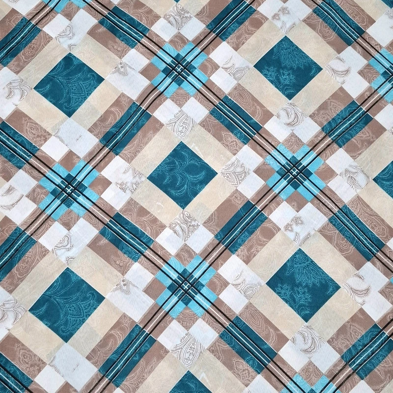 پارچه ملحفه عرض 1.96 متر مدل یاقوت رنگ سبز آبی