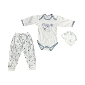 ست 3 تکه لباس نوزادی مدل mop107