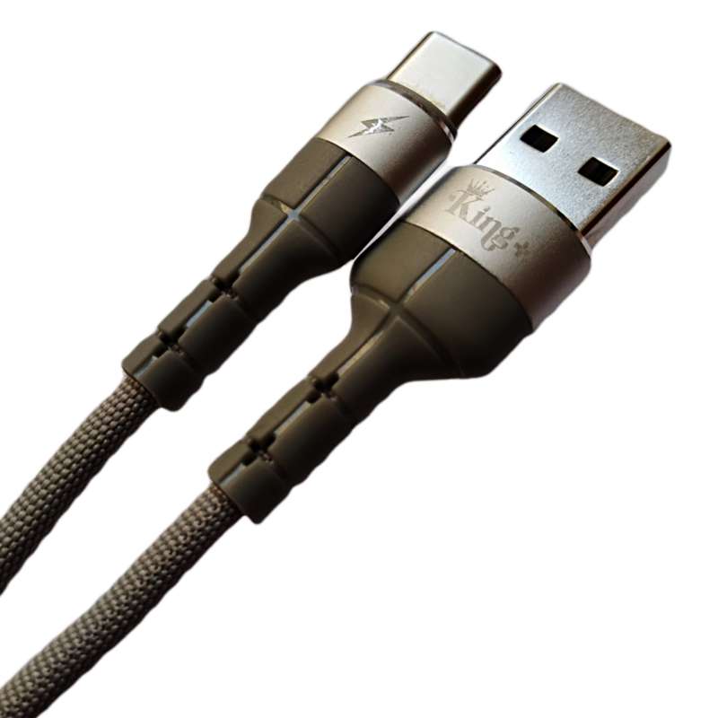 کابل تبدیل USB به USB-C کینگ پلاس مدل HK-03 طول 1 متر