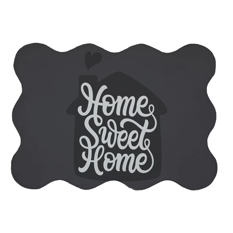 پادری مدل دالبر طرح HOME SWEET HOME کد 8233 سایز 80x110 سانتی متر