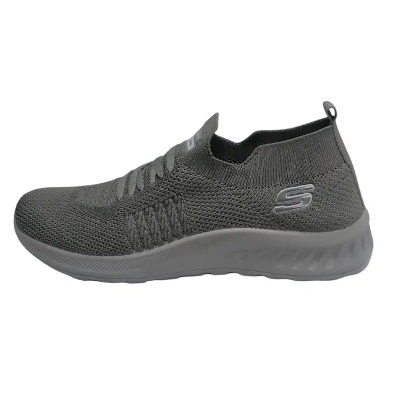 کفش پیاده روی مردانه مدل آس اسپرت جورابی طرح بندی رنگ طوسی