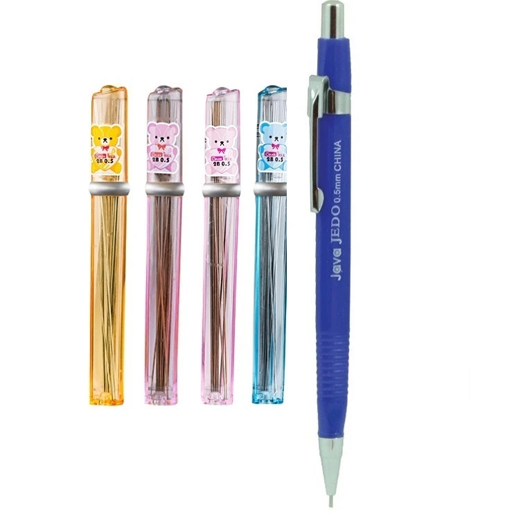 نوک مداد  0.5 میلی متری کولیر مدل فانتزی به همراه مداد نوکی  مجموعه 5 عددی