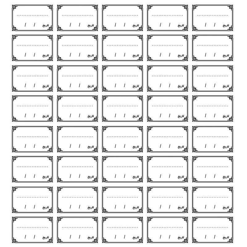برچسب مدل فریزری طرح مواد غذایی کد 5CAA بسته 54 عددی