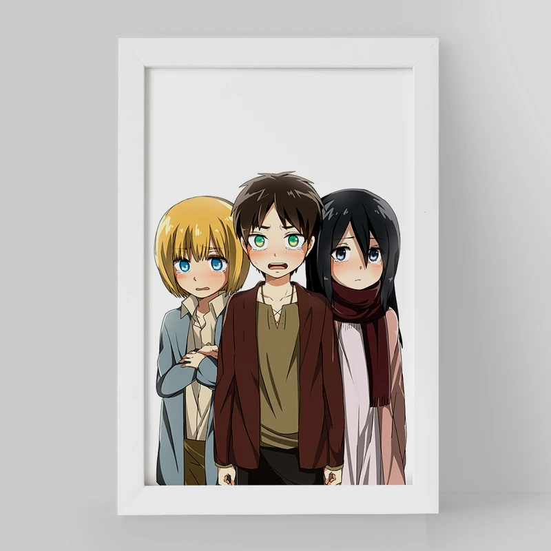 تابلو خندالو مدل میکاسا و ارن و ارمین انیمه اتک آن تایتان Attack on Titan کد 18557