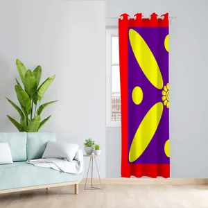 پرده طرح گل مدل مخمل پانچی کد 1698 z سایز 140x200 سانتی متر