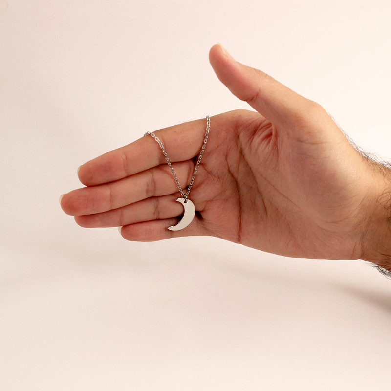 گردنبند زنانه گلسو مدل ماه استیل گردنبند زنانه گلسو مدل ماه استیل