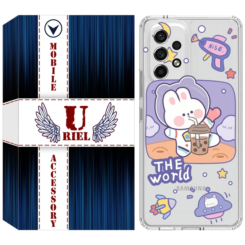 کاور یوریل مدل Clear کد 8 طرح خرگوش فضانورد مناسب برای گوشی موبایل سامسونگ Galaxy A23 4G