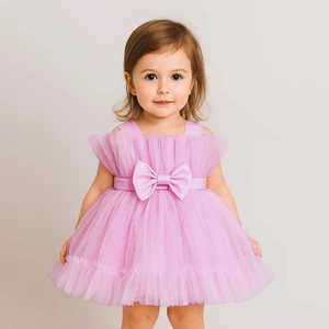 پیراهن بدون آستین یقه گرد دخترانه مدل پاپیون