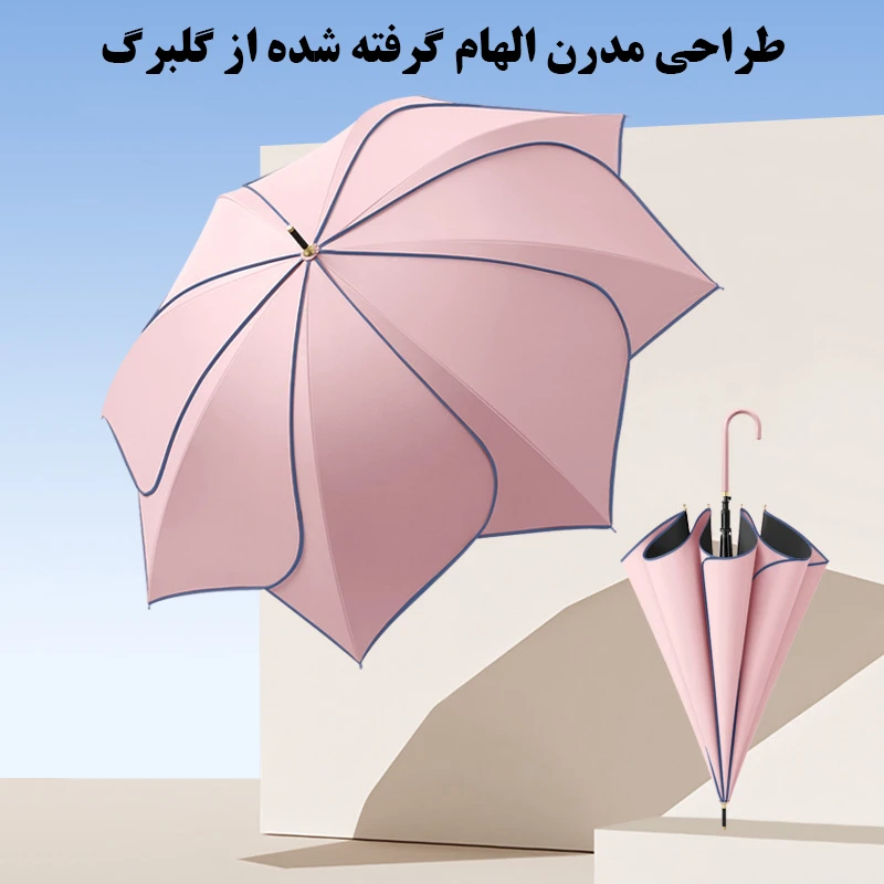 عکس شماره 2 : چتر 8 پره گلد ایر مدل petal قطر 100 سانتی-متر