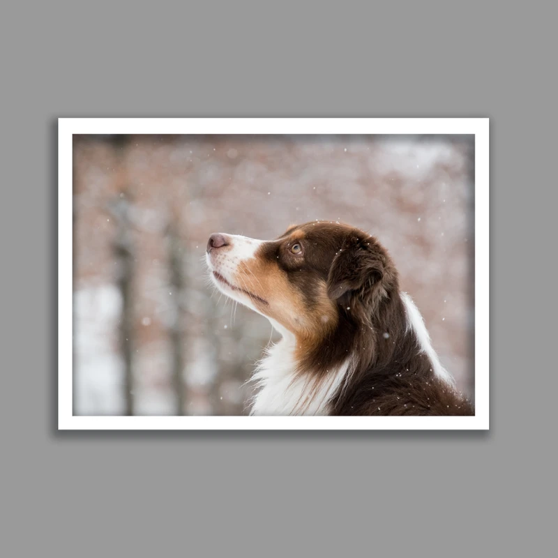 تابلو مدل سگ و زمستان کد LA-G10333