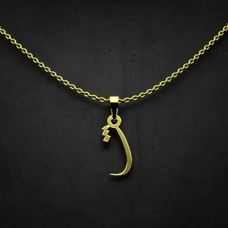 گردنبند طلا 18 عیار زنانه مدوپد مدل حرف ت کد I3-1-1528