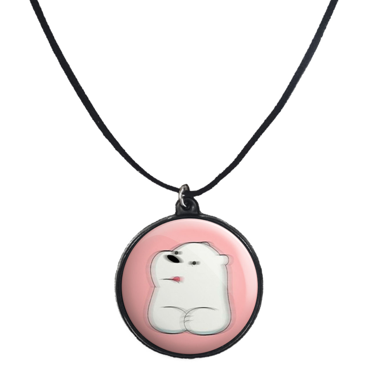 گردنبند پرمانه طرح خرس‌های کله‌فندقی کد pmb.10256 مدل دو طرفه