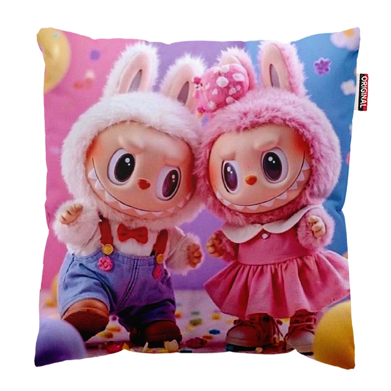 کوسن پاد آفرین طرح لبوبو کد 107 سایز 30*30 سانتی متر