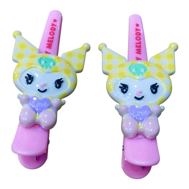 گیره مو دخترانه مدل کرومی بسته 2 عددی