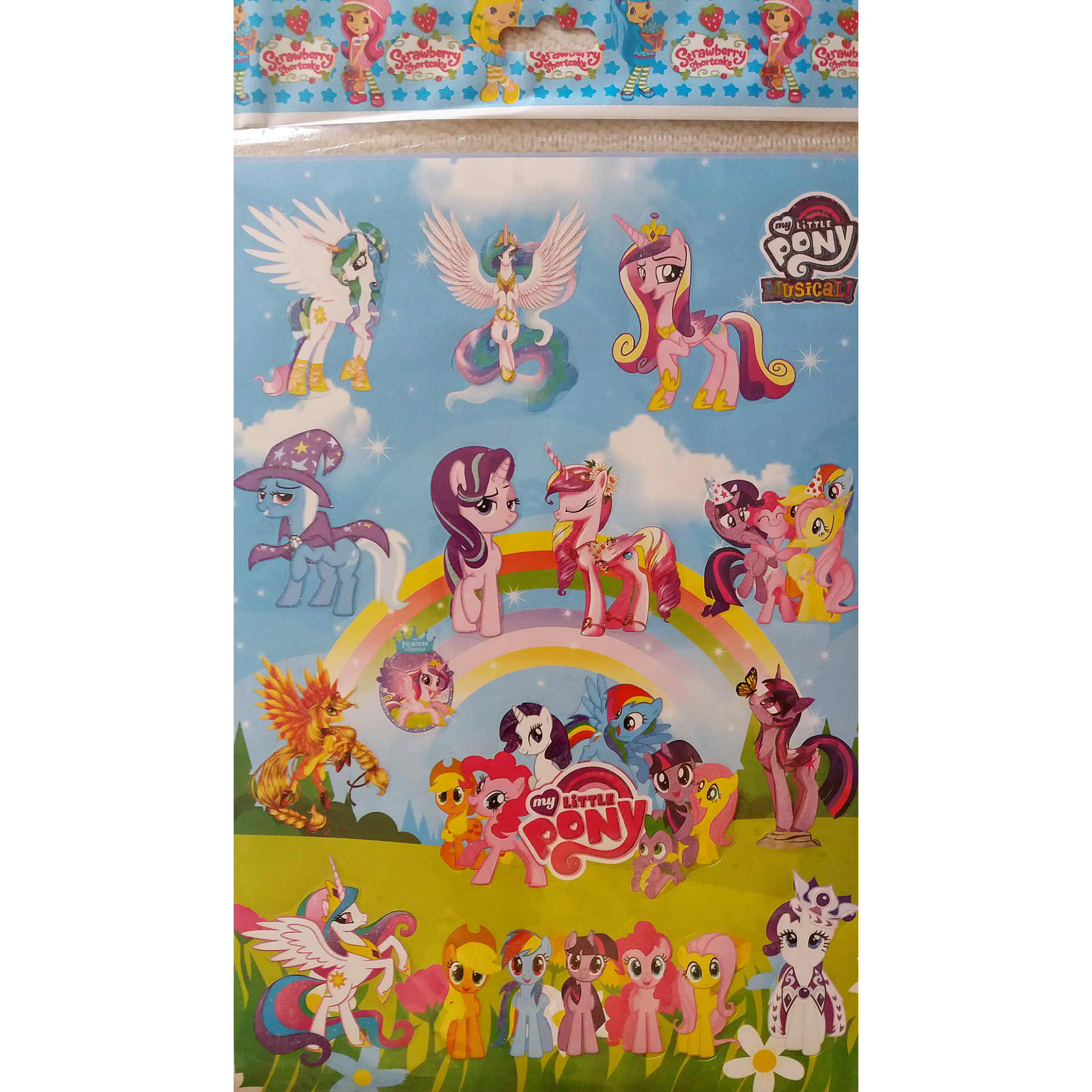 برچسب طرح انیمیشن پونی بسته 15 عددی