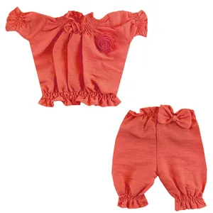 ست پلیور و شلوار نوزادی دخترانه کد HMD-0030