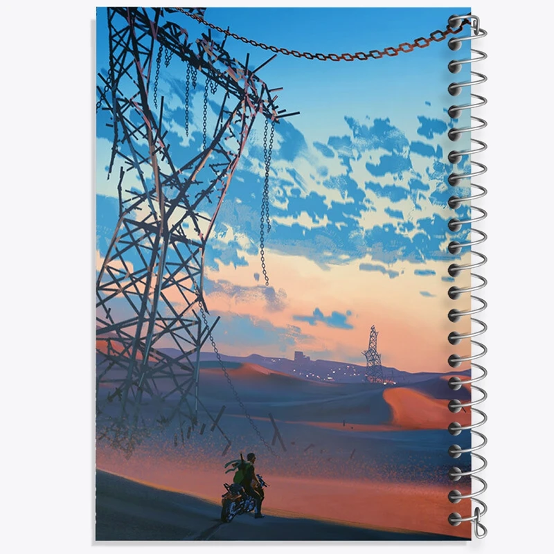 دفتر شطرنجی 50 برگ خندالو مدل کویر کد F665