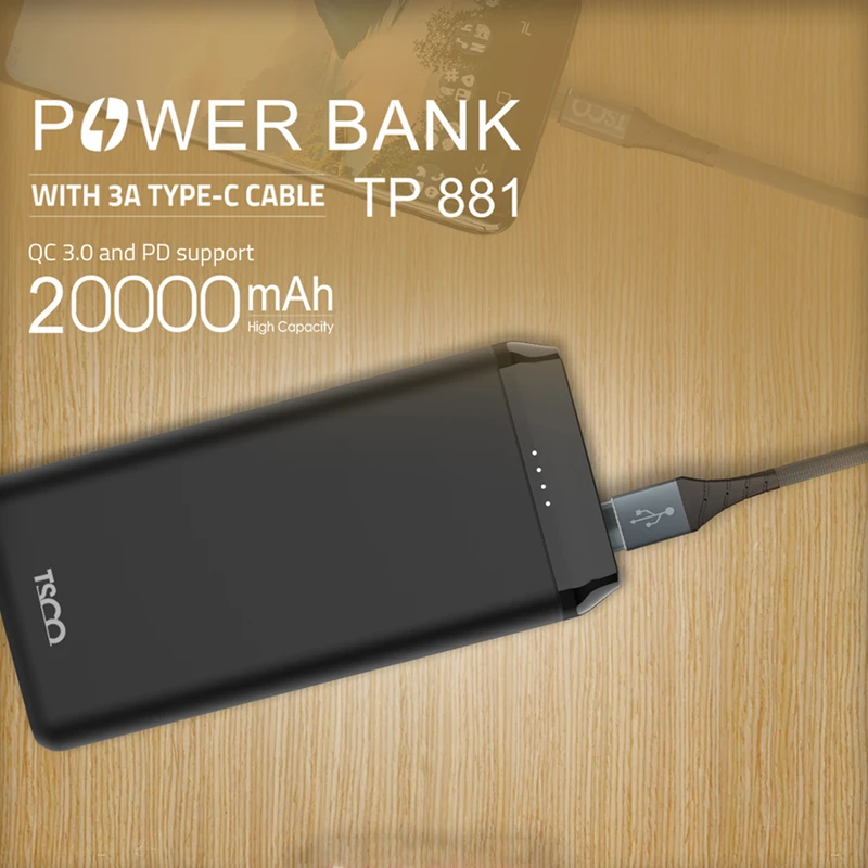 عکس شماره 15 : پاوربانک 22.5 وات تسکو مدل tp881 ظرفیت 20000 میلی آمپر ساعت