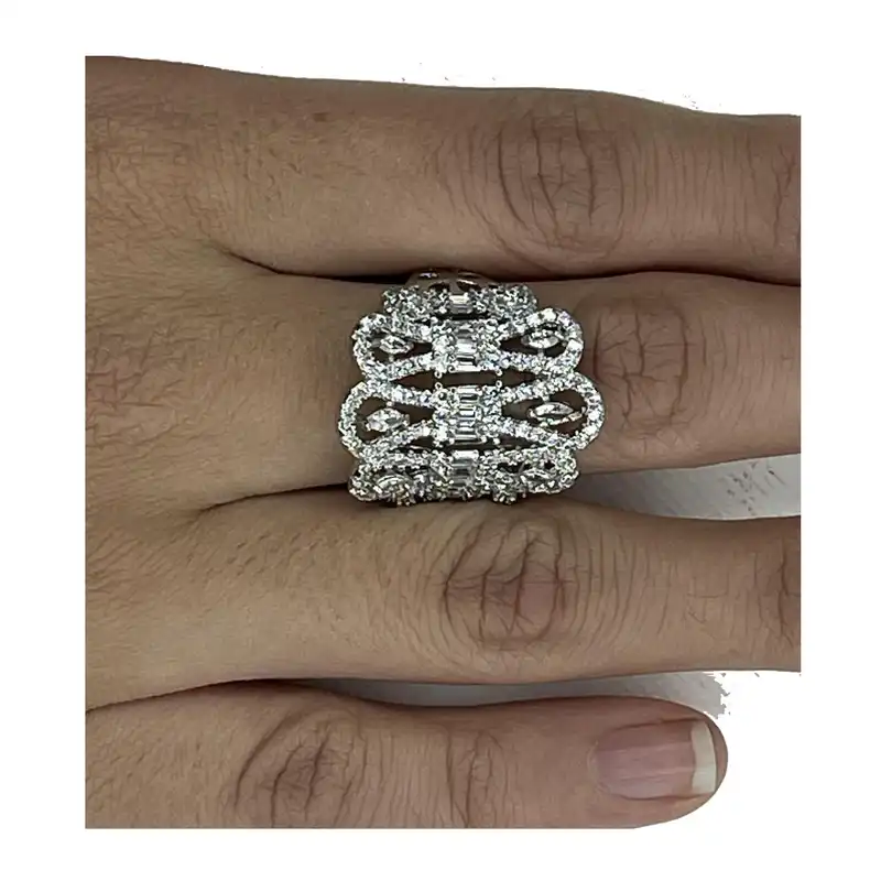 انگشتر زنانه مدل تاج جواهر