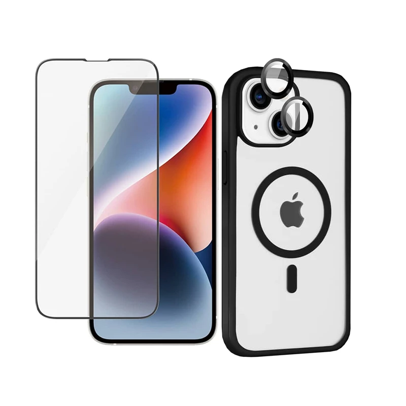 کاور آلتیمیت شیلد مدل Magsafe BRD RngFl مناسب برای گوشی موبایل اپل iPhone 14 به همراه محافظ لنز دوربین و محافظ صفحه نمایش