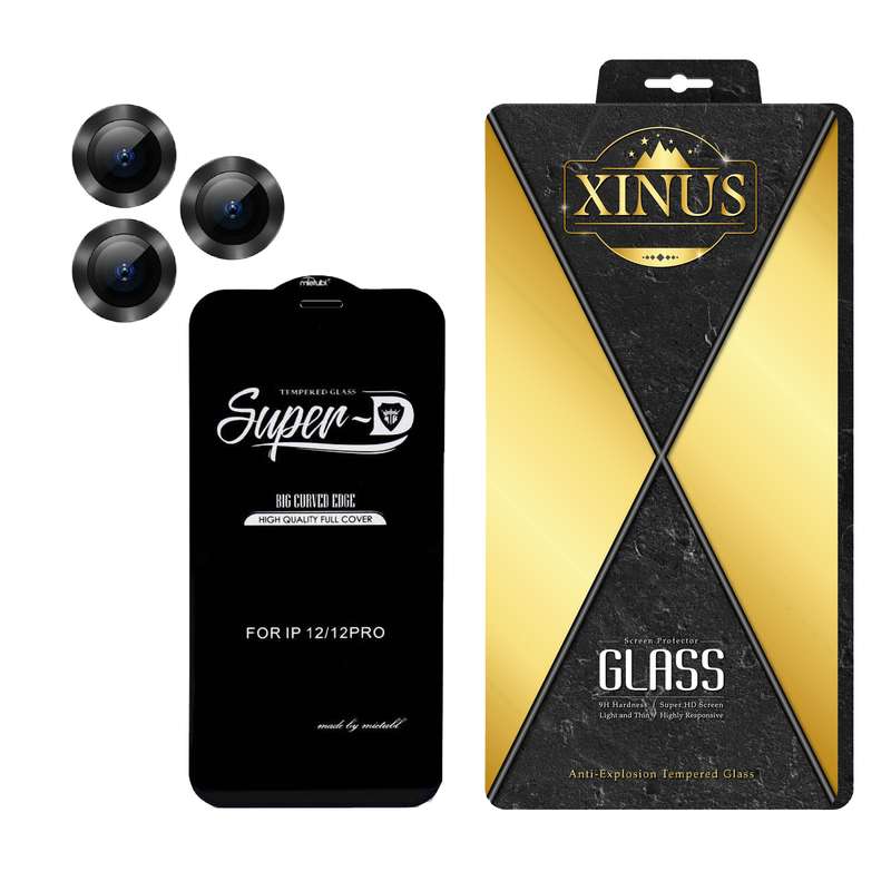 محافظ لنز دوربین ژینوس مدل 2S-RING مناسب برای گوشی موبایل اپل iPhone 11 Pro به همراه محافظ صفحه نمایش