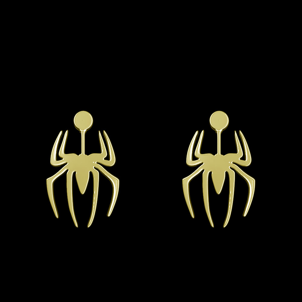 گوشواره طلا 18 عیار زنانه مدوپد مدل عنکبوت کد GA1-12486