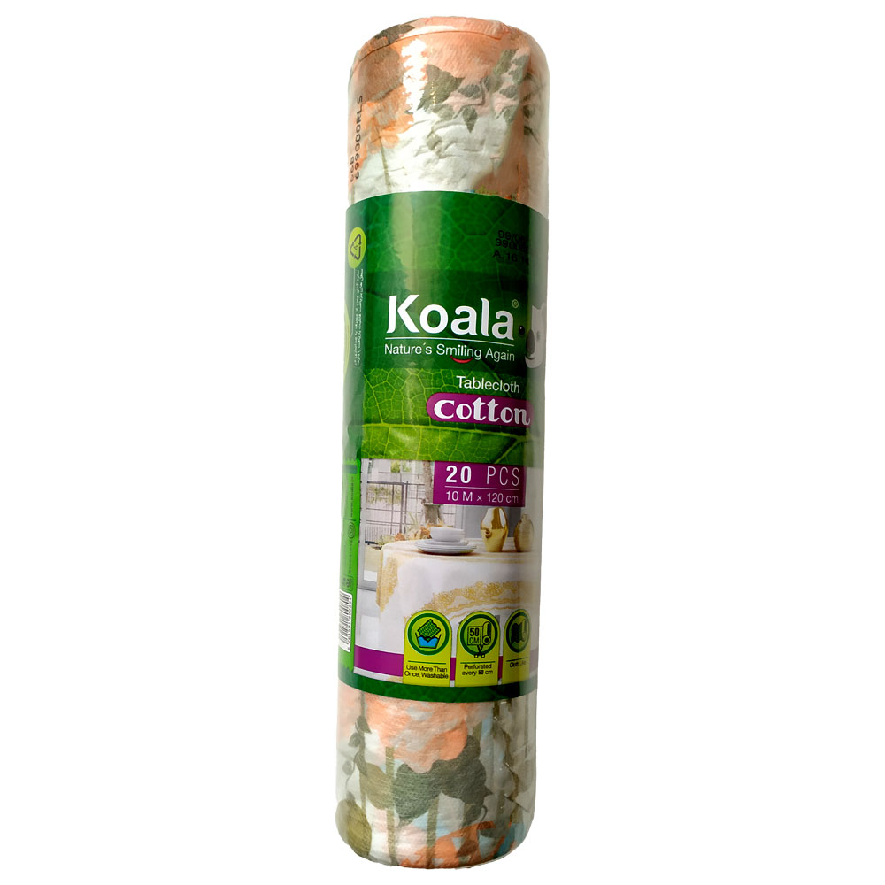 سفره یکبار مصرف کوالا مدل Cotton رول 10 متری