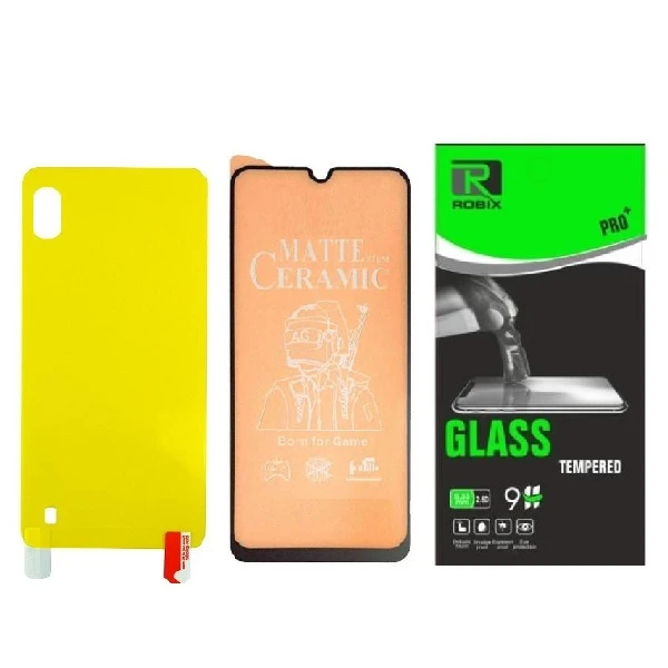 محافظ صفحه نمایش مات روبیکس مدل CR-A10 مناسب برای گوشی موبایل سامسونگ Galaxy A10 به همراه محافظ پشت گوشی