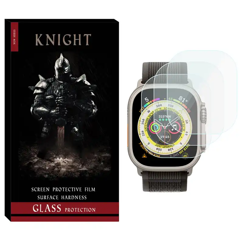 محافظ صفحه نمایش شیشه‌ای نایت مدل SH-KT مناسب برای ساعت هوشمند الترا X8 بسته سه عددی