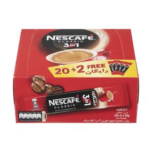 نقد و بررسی پودر قهوه فوری کلاسیک 3 در 1 نسکافه - 22 ساشه 20 گرمی توسط خریداران