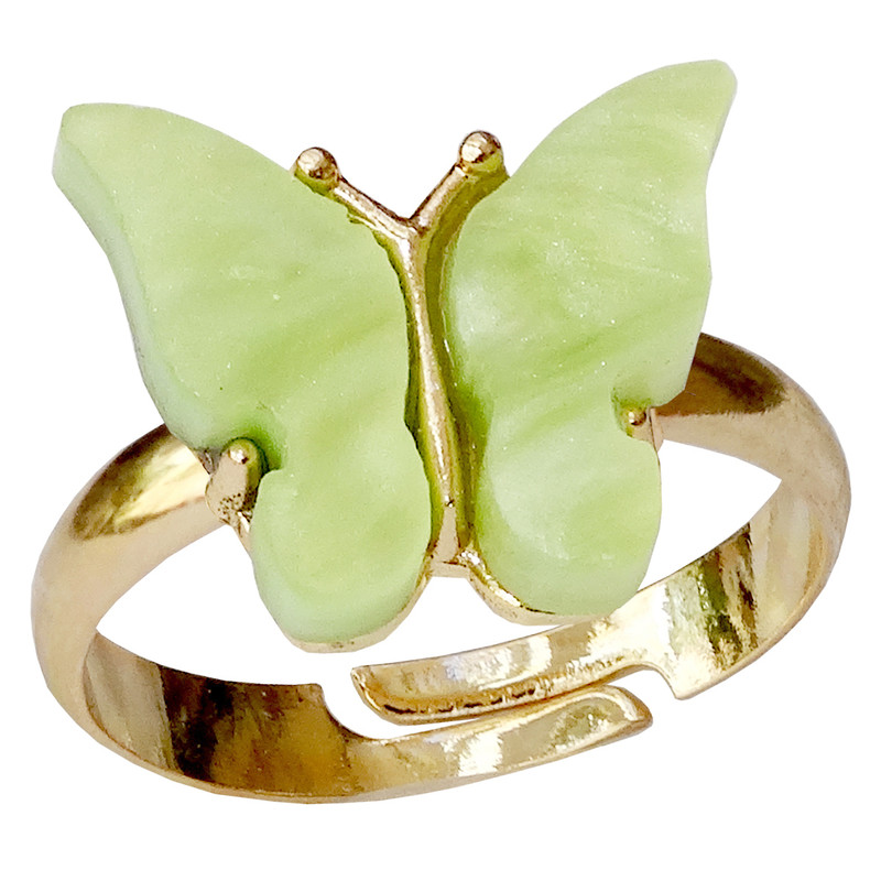 انگشتر دخترانه مدل پروانه عاشق کد 09