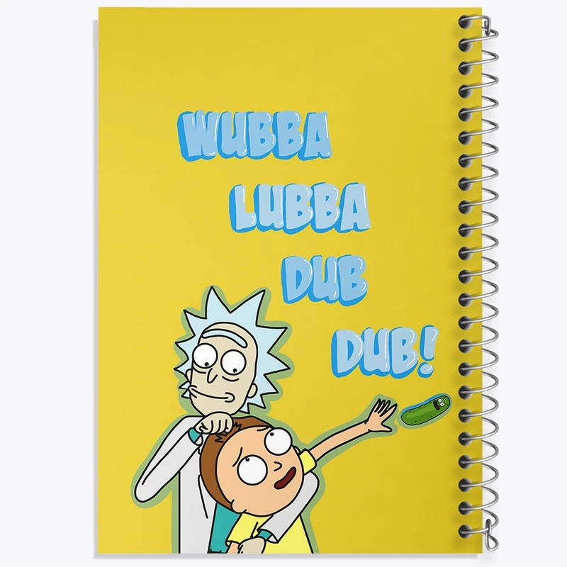 دفتر نت موسیقی 50 برگ خندالو مدل ریک و مورتی (Rick and Morty) کد F167
