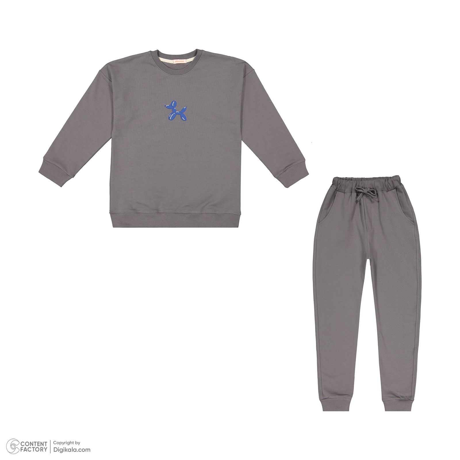 ست سویشرت و شلوار بچگانه مون‌سا مدل 4078 رنگ طوسی -  - 3