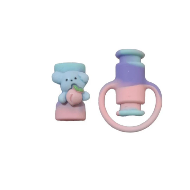 محافظ سیلیکونی کابل شارژ مدل Cute67 کد۱۲ بسته دو عددی