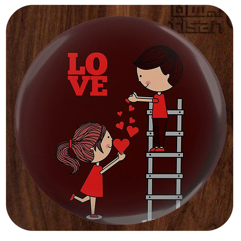 آینه آرایشی جیبی مدل love کد 1001