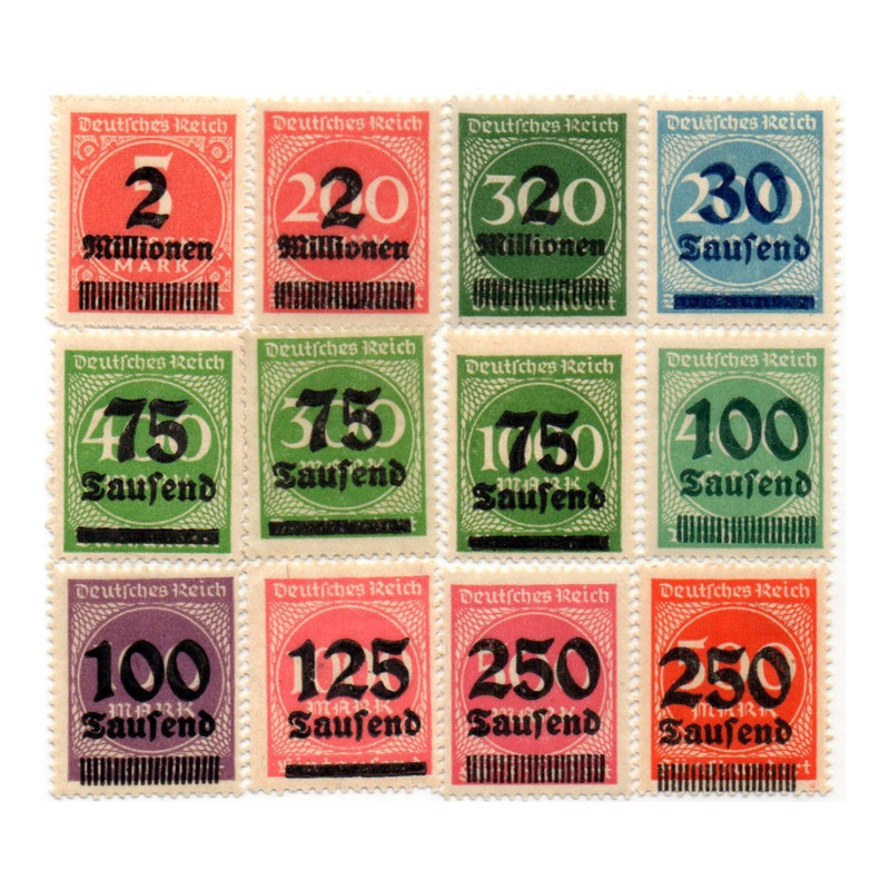 تمبر یادگاری مدل خارجی مجموعه 12 عددی