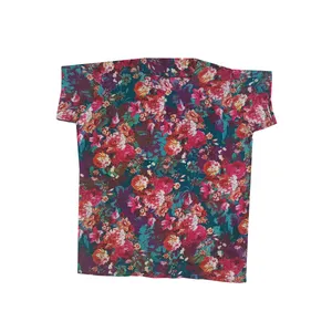 بلوز آستین کوتاه زنانه مدل نخی کد GOL-SABZ