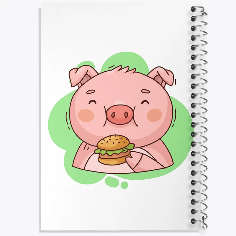 دفتر نت موسیقی 50 برگ خندالو مدل خوک حیوانات بامزه کد 37170