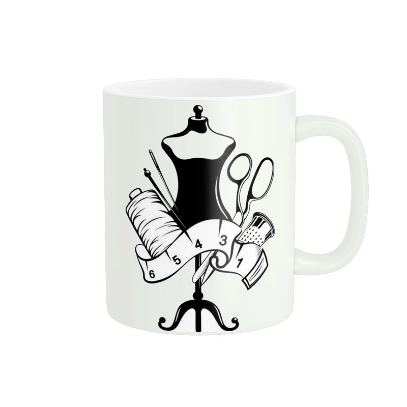 ماگ پاد آفرین طرح لوازم خیاطی کد 116