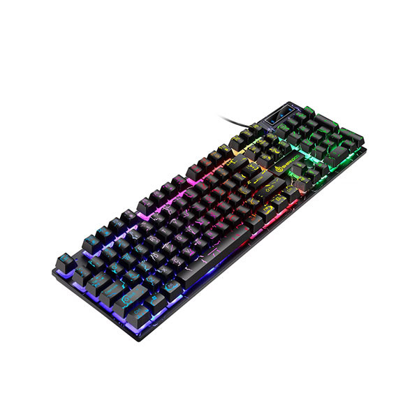 کیبورد و ماوس گیمینگ شیپادو مدل D500، سوییچ ممبران، Full-Size، نورپردازی LED RGB 3
