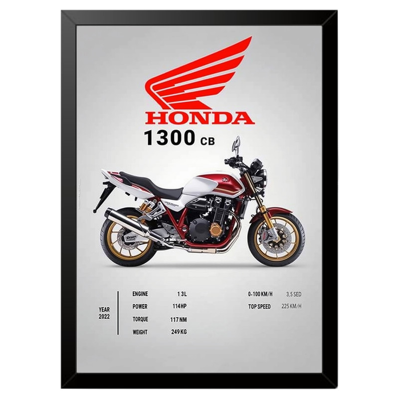 تابلو بکلیت طرح موتور سنگین هوندا HONDA CB1300 مدل b-po1736 فریم مشکی