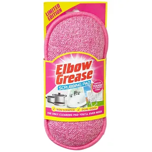 اسفنج ظرفشویی ۲رویه البوگریس مدل پد اسکراب دار البو گریس Elbow grease مدل scrubbing pad رنگ صورتی