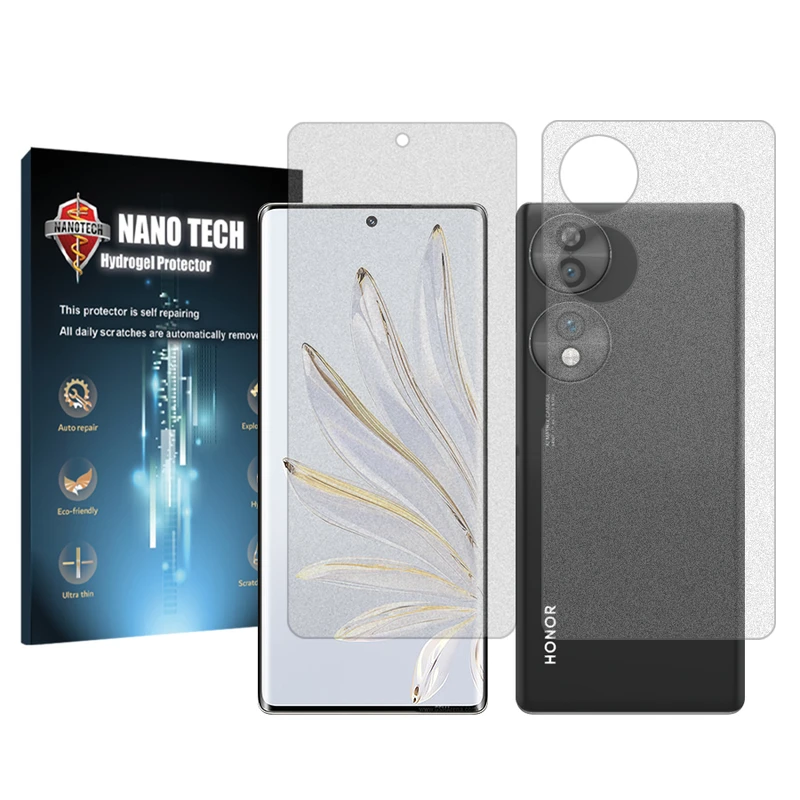 محافظ صفحه نمایش مات نانو تک مناسب برای گوشی موبایل آنر 70 به همراه محافظ پشت گوشی