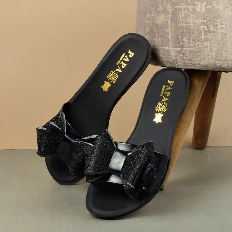 دمپایی زنانه مدل پاپیونی اکلیلی BK.2137