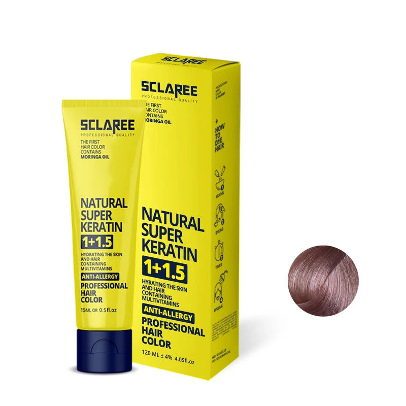 رنگ مو اسکلاره شماره 9.120 حجم 120 میلی لیتر رنگ بلوند دودی بنفش خیلی روشن