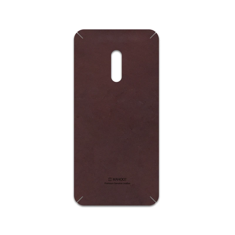 برچسب پوششی ماهوت مدل Matte-Dark-Brown-Leather مناسب برای گوشی موبایل اپو Realme X