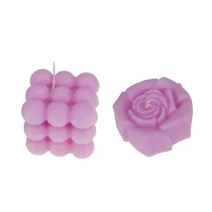 شمع دست ساز مدل نگار طرح دار کد 470 بسته 2 عددی